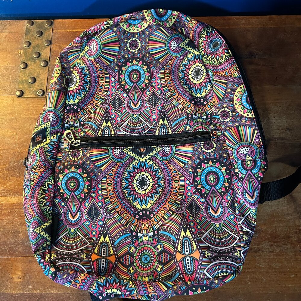 Sakroots by The Sak Rainbow Wanderlust Mandala Llama print backpack
